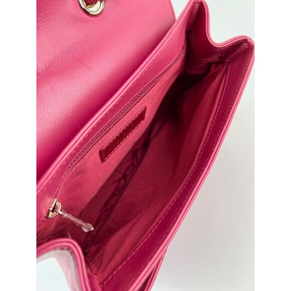 Chanel Lambskin Quilted Lovely Day Medium Pink Flap Crossbody Bag - Picture 7 of 16